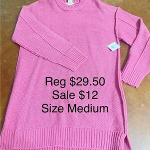 Pink Knit Sweater Dress